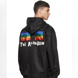 Acne Studios Black Rainbow Windbreaker Jacket